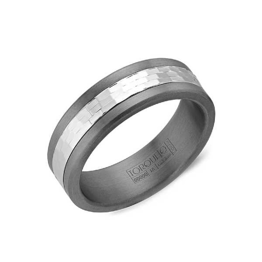 Men'S Jewelry Crown Ring Wedding Bands | Crown Ring Torque Men'S Gold & Tantalum Wedding Band